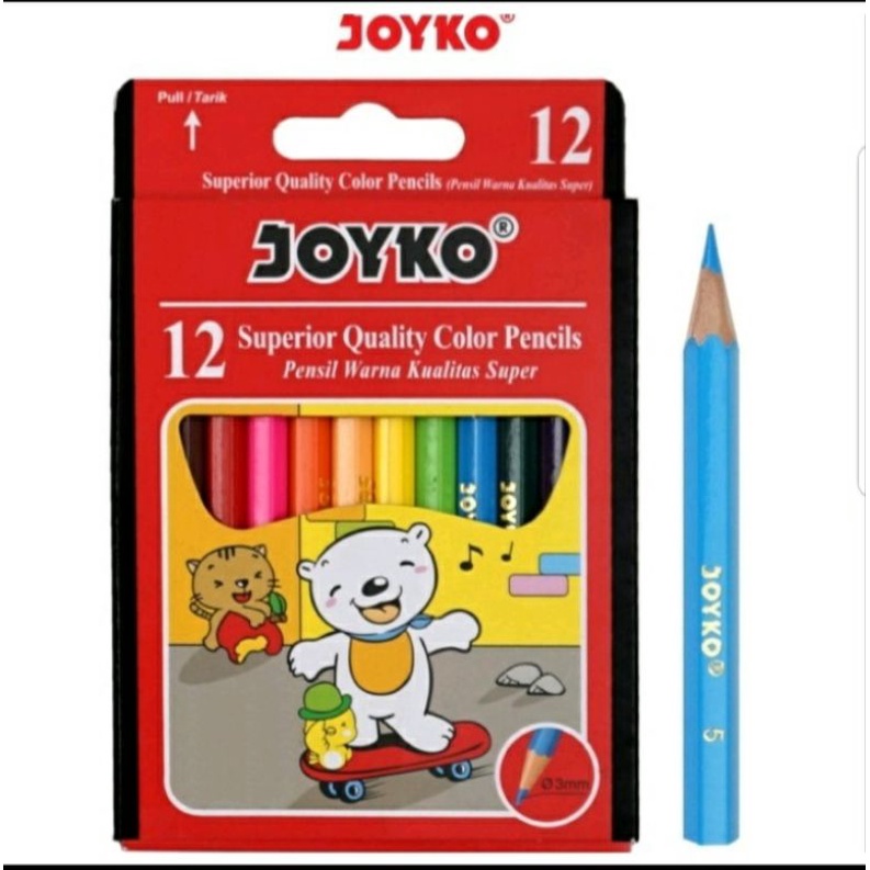 

pensil joyko 12 warna murah