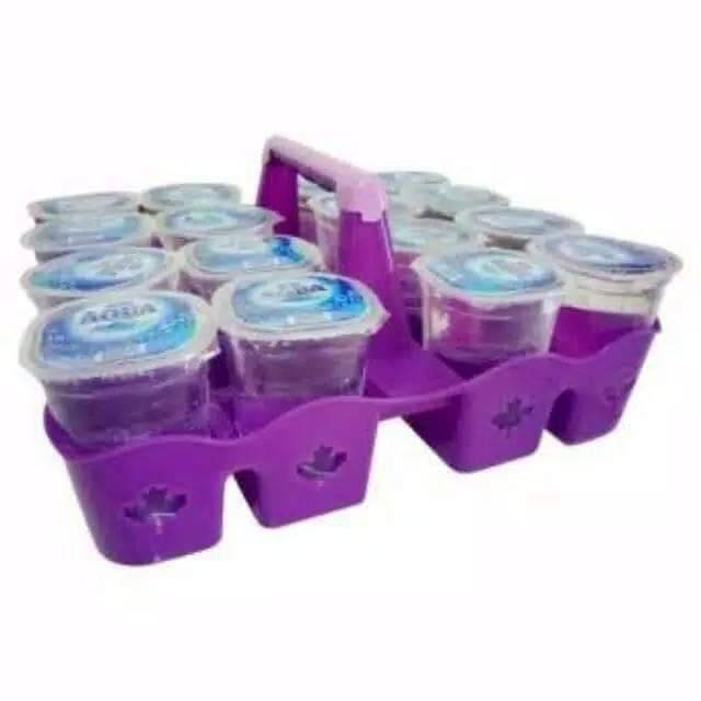 RAK AQUA GELAS 12 LUBANG Tempat Aqua Gelas Plastik Tempat Gelas Minuman Gelas Tempat Saji Minuman