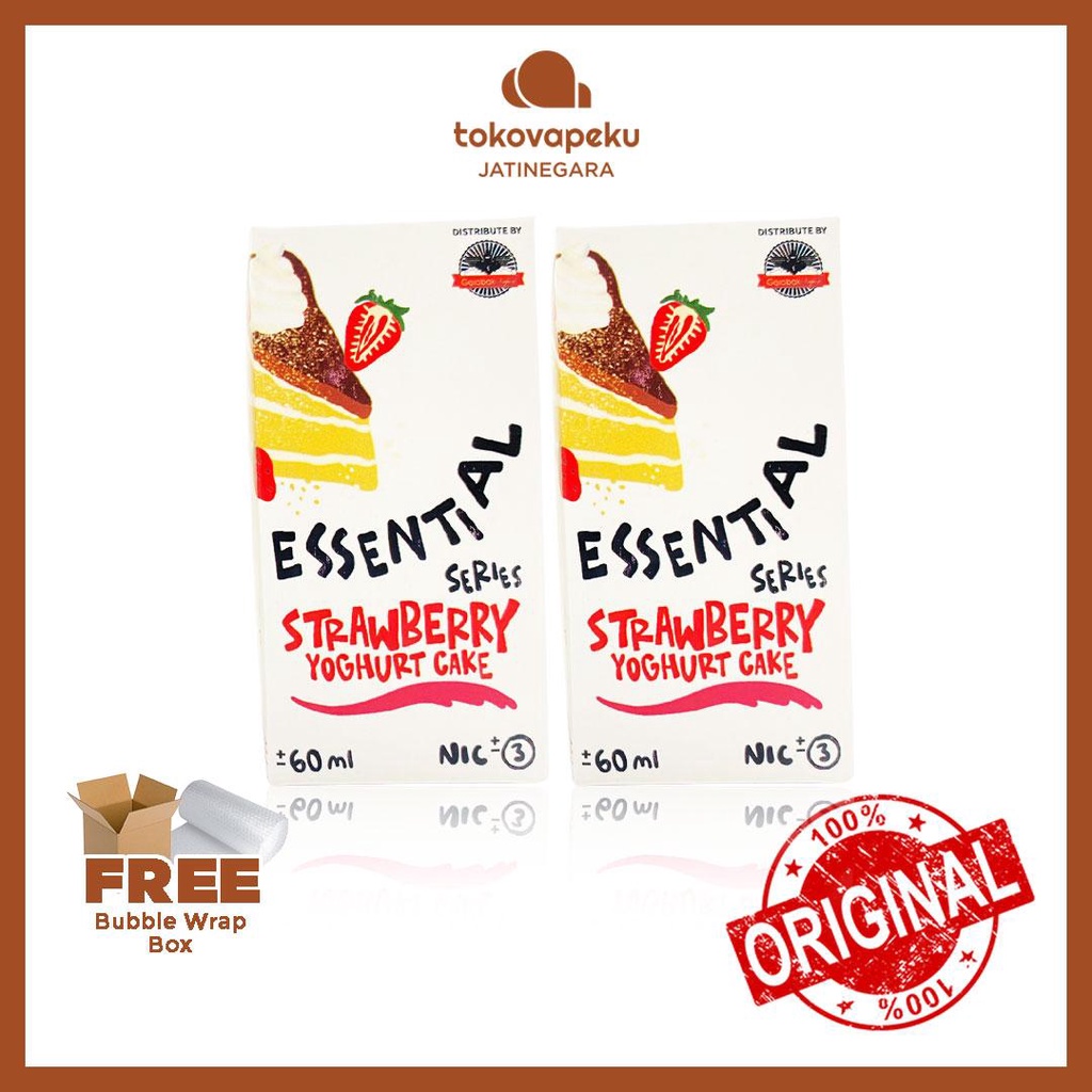 ESSENTIAL SERIES STRAWBERRY YOGHURT CAKE ESSENTIAL 60ML ORI by SOG