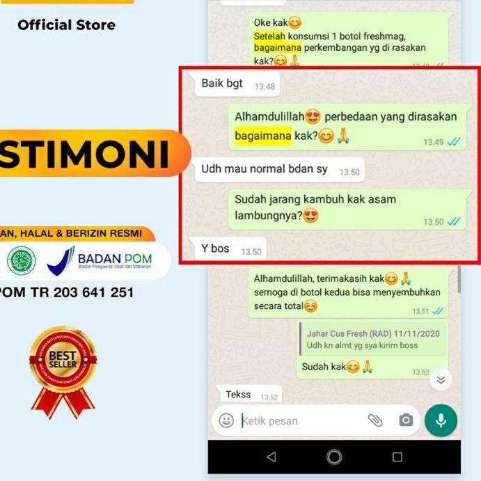 

COD !! 9.9 FRESHMAG - MADU HERBAL KESEHATAN DENGAN FORMULA ALAMI UNTUK MENGATASI MASALAH SAKIT MAAG DAN ASAM LAMBUNG [KODE 685]