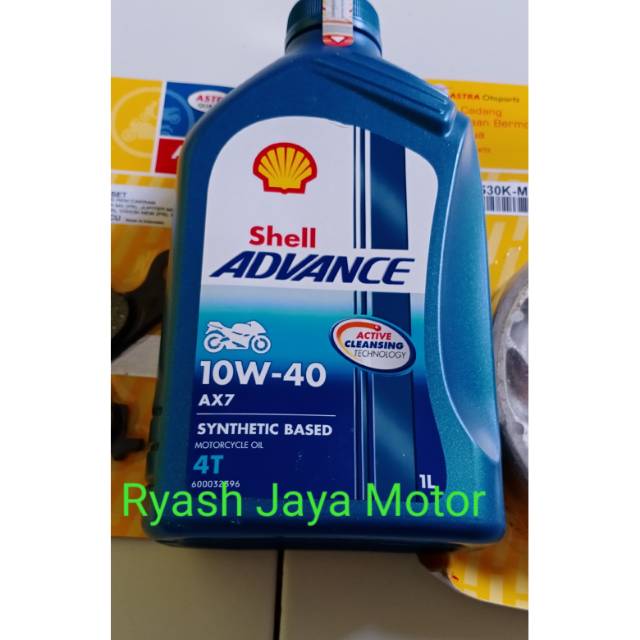 Shell ax7 1 ltr 10-40w for cb 150R/vixion/ R15