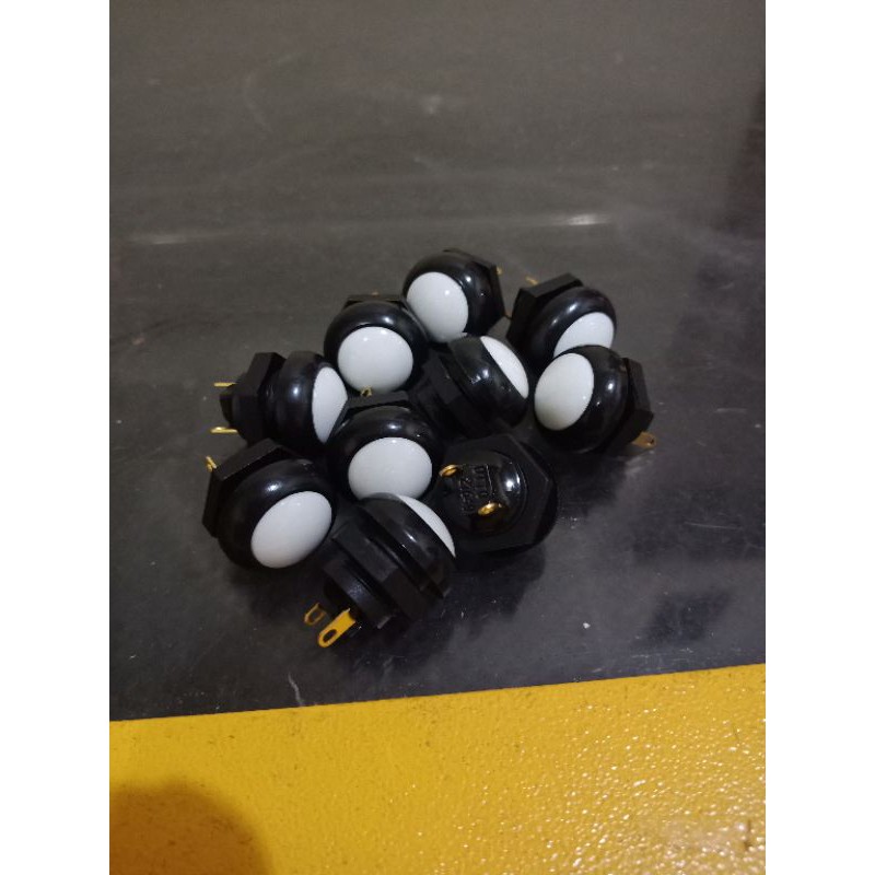 Authentic Otto P9 Clicky Push Button Switch Tombol 12mm Putih