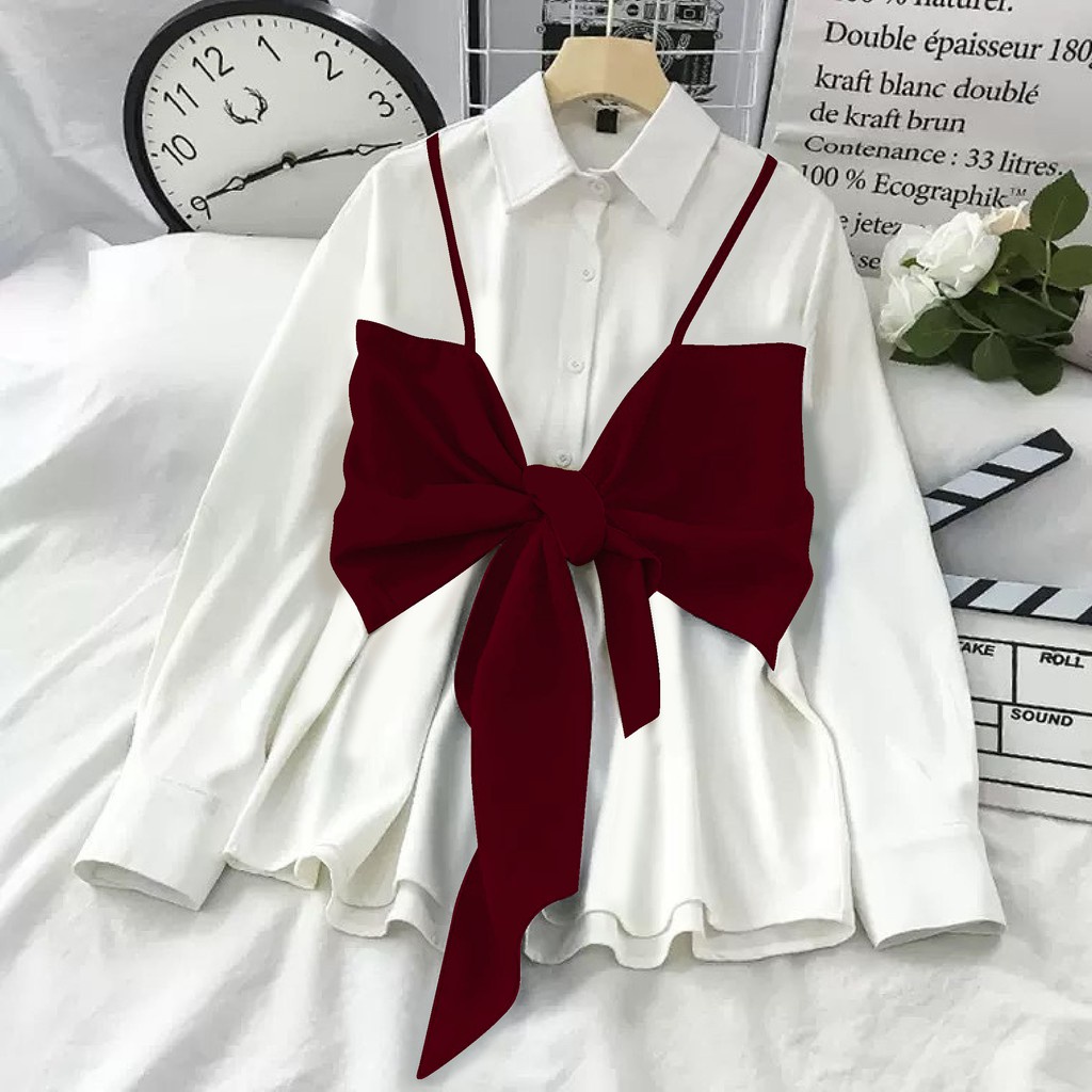KEM NEW MOGNALIA Baju Pakaian Kemeja Blus Atasan Wanita Perempuan Cewek Dewasa Remaja Abg Model Terb