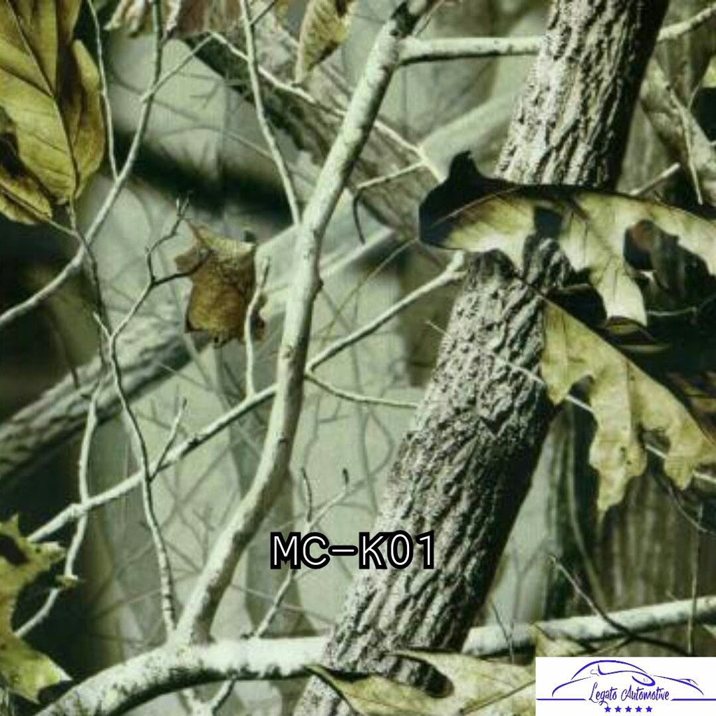 MC-K01 Film Water Printing WTP Carbon Celup Motif Kamuflase Camo Kamo Daun Karbon Celup