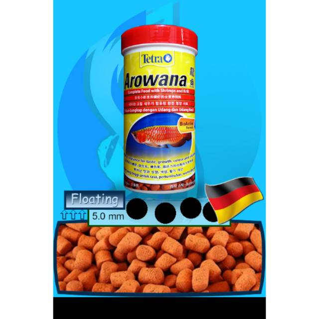 Pelet ikan arwana/Tetra arwana/ 85 gr..