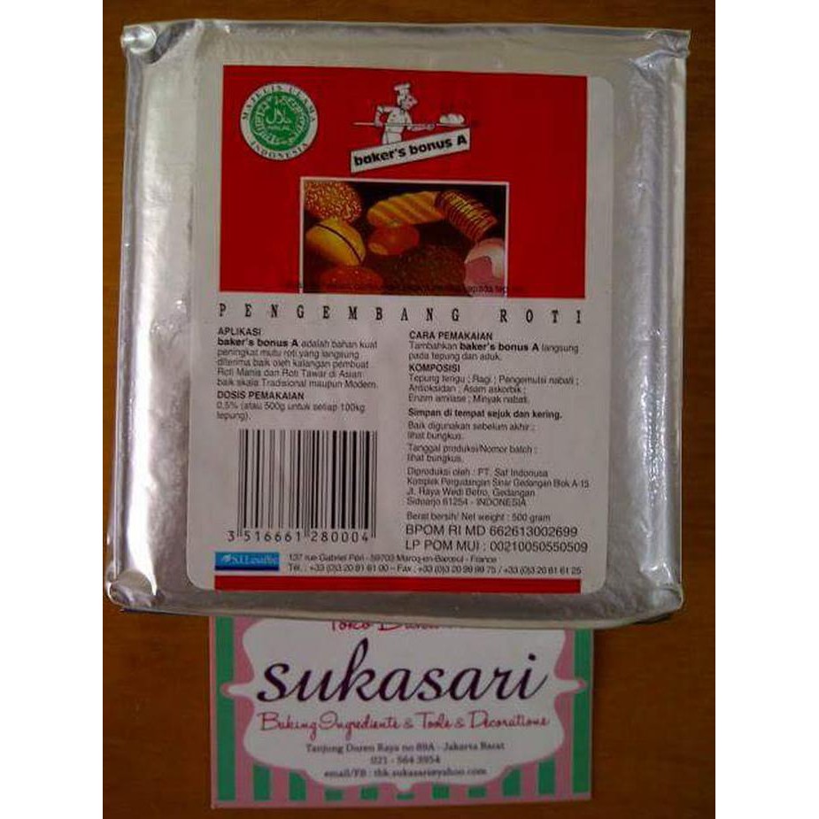 

Bakers Bonus 500gr. Bread improver