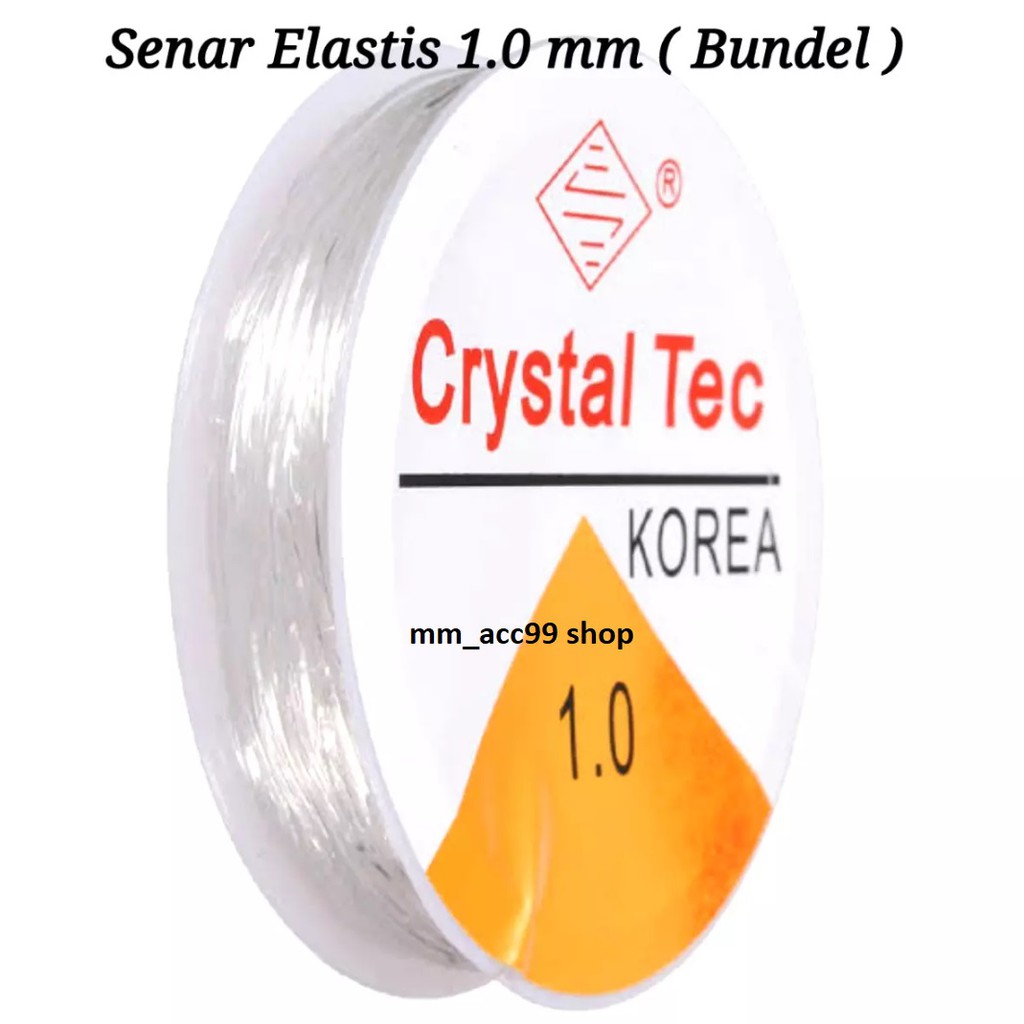 Senar Elastis/ Tali Karet Transparan / Senar Korea Crystal Tec 1.0MM