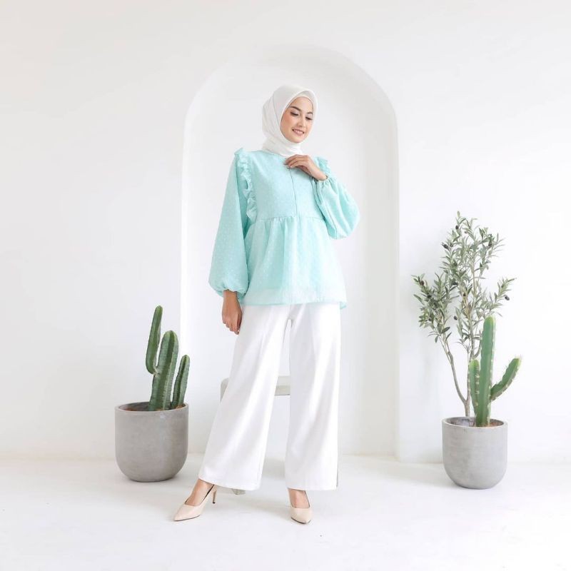 BLOUSE KOREA - HANAH BLOUSE - ATASAN WANITA - KOREAN STYLE