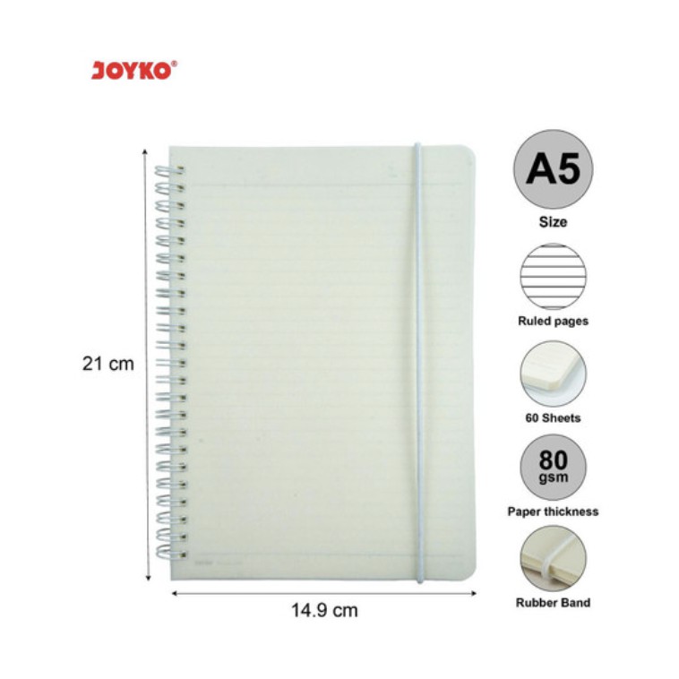 

Joyko Ruled Notebook NB-700 Buku Catatan Garis Sampul Bening A5 Isi 60