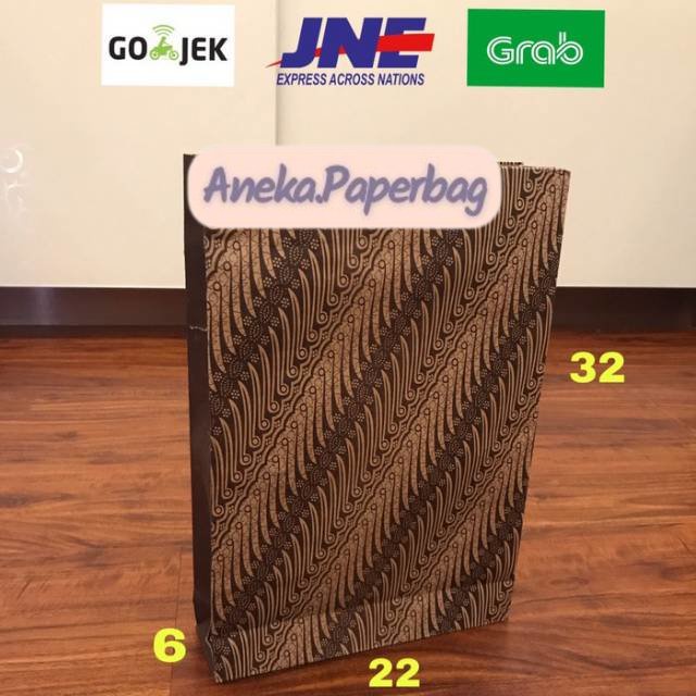 

Paperbag 22x6x32 Coklat Batik Motif Tas Kertas Tas Tali Goodie Bag Shopping Terlaris