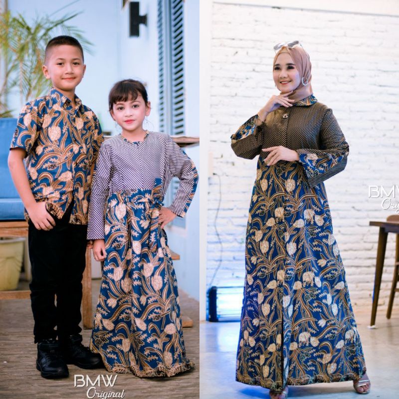 Sarimbitan Batik• Familly Set Marwah Couple Batik Keluarga • Batik couple Muslim • batik berkualitas