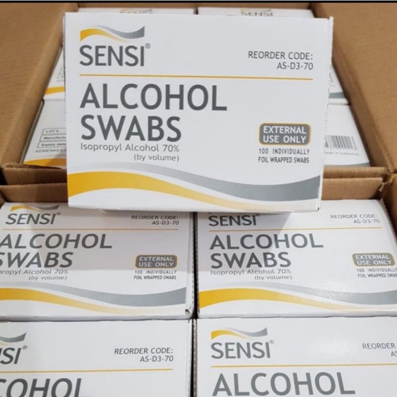 alkohol swab sensi isi 100 pcs