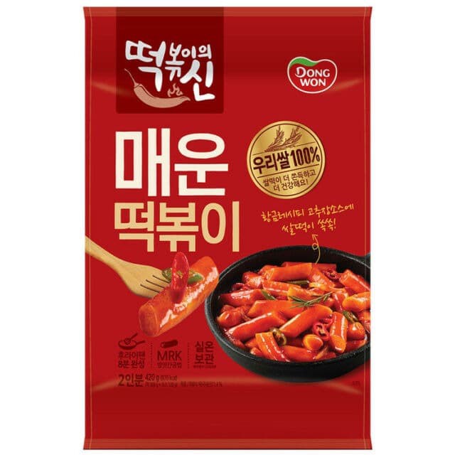 

DONGWON TTEOKBOKKI INSTANT / HOT SPICY TOPOKKI / KUE BERAS RASA PEDAS. non halal