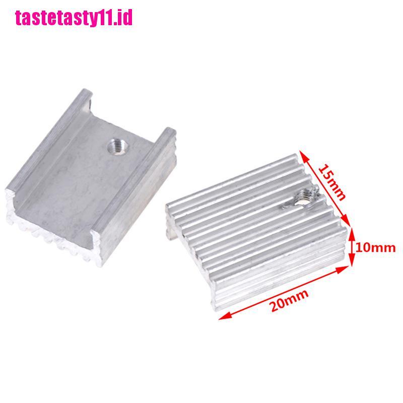 10 Pcs Transistor Radiator Heat Sink Bahan Aluminum Untuk TO220 Triode