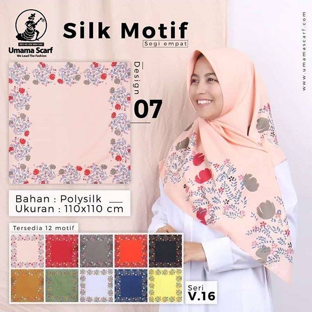 UMAMA SCARF, JILBAB MOTIF UMAMA,HIJAB UMAMA SILK MOTIF, HIJAB S4 UMAMA