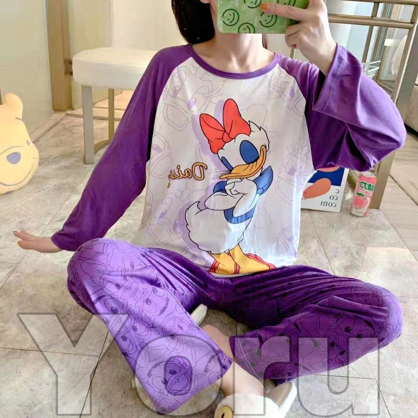 Pamelo PP786 Stelan baju tidur Import Baju Tidur Wanita Panjang PP Import Spandek PP10 PPJ-PP10 Dasy kom ungu