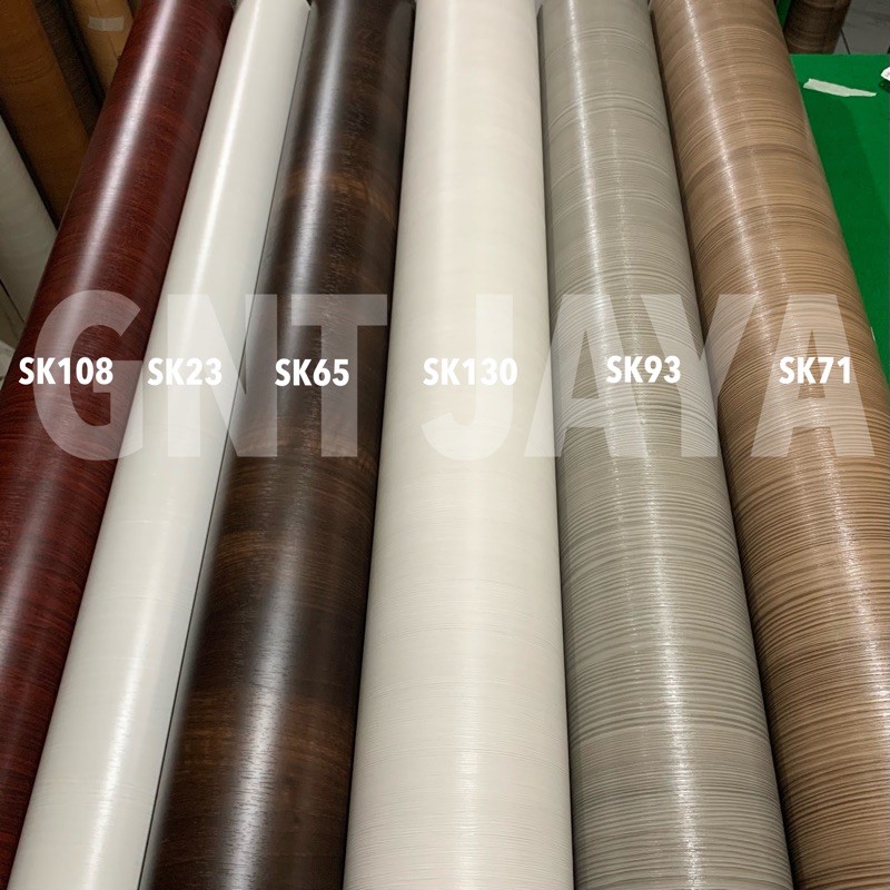 HUBEN sheet motif serat kayu wallpaper deco decon taco tacon tekstur dekosit superkon jati coklat sk