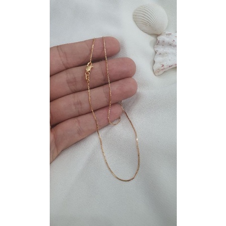 Kalung halus emas asli kadar 700 kalung kekinian kalung remaja kalung tipis