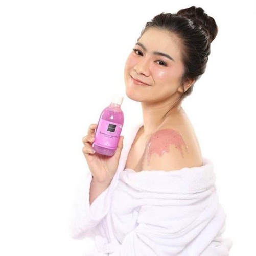 [COD] Scarlett Scrub 300ml Perontok Daki Bandel Lulur Tubuh Mencerahkan Kulit dengan Glutathione &amp; Vitamin E | BPOM