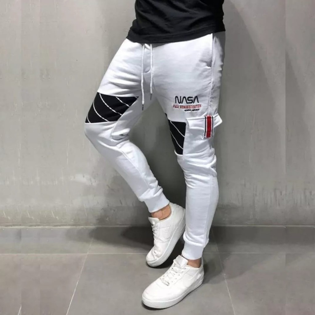 KIYOWO-Celana Jogger Pria Panjang Sweatpants Jogger Pants Nasa Ukuran 28-38