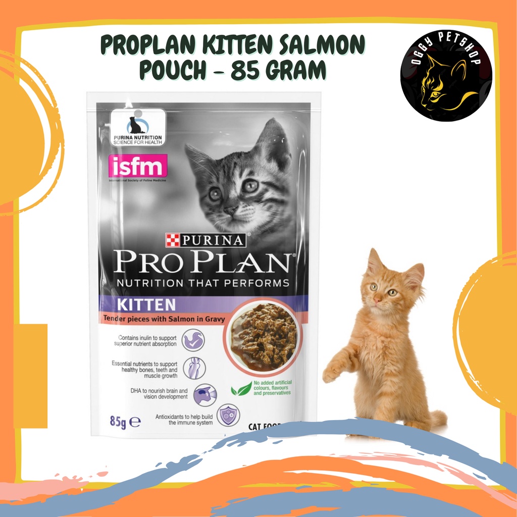 PROPLAN KITTEN SALMON Pro Plan Makanan Basah Anak Kucing Pouch 85 Gram