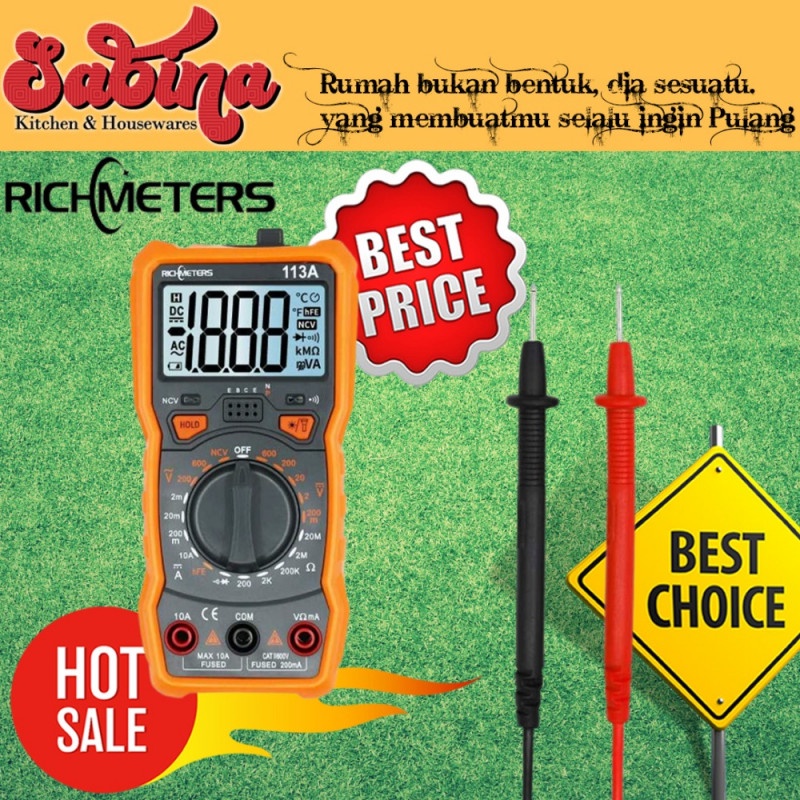 Multimeter Multitester Digital AC DC Voltage Tester Mini Pocket Size