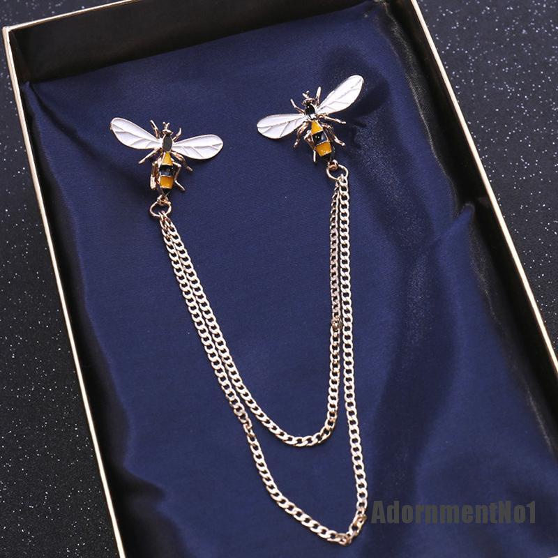 (Adornmentno1) Bros Pin Bentuk Lebah Bahan Alloy Gaya Vintage Untuk Pria