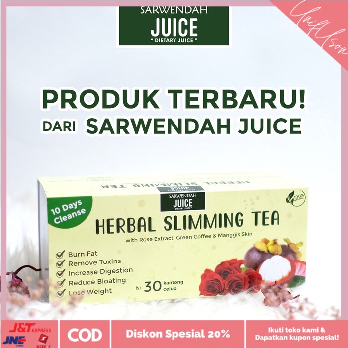 

⭐COD⭐ [ SARWENDAH TEA ] HERBAL SLIMMING TEA HALAL DARI SARWENDAH JUICE