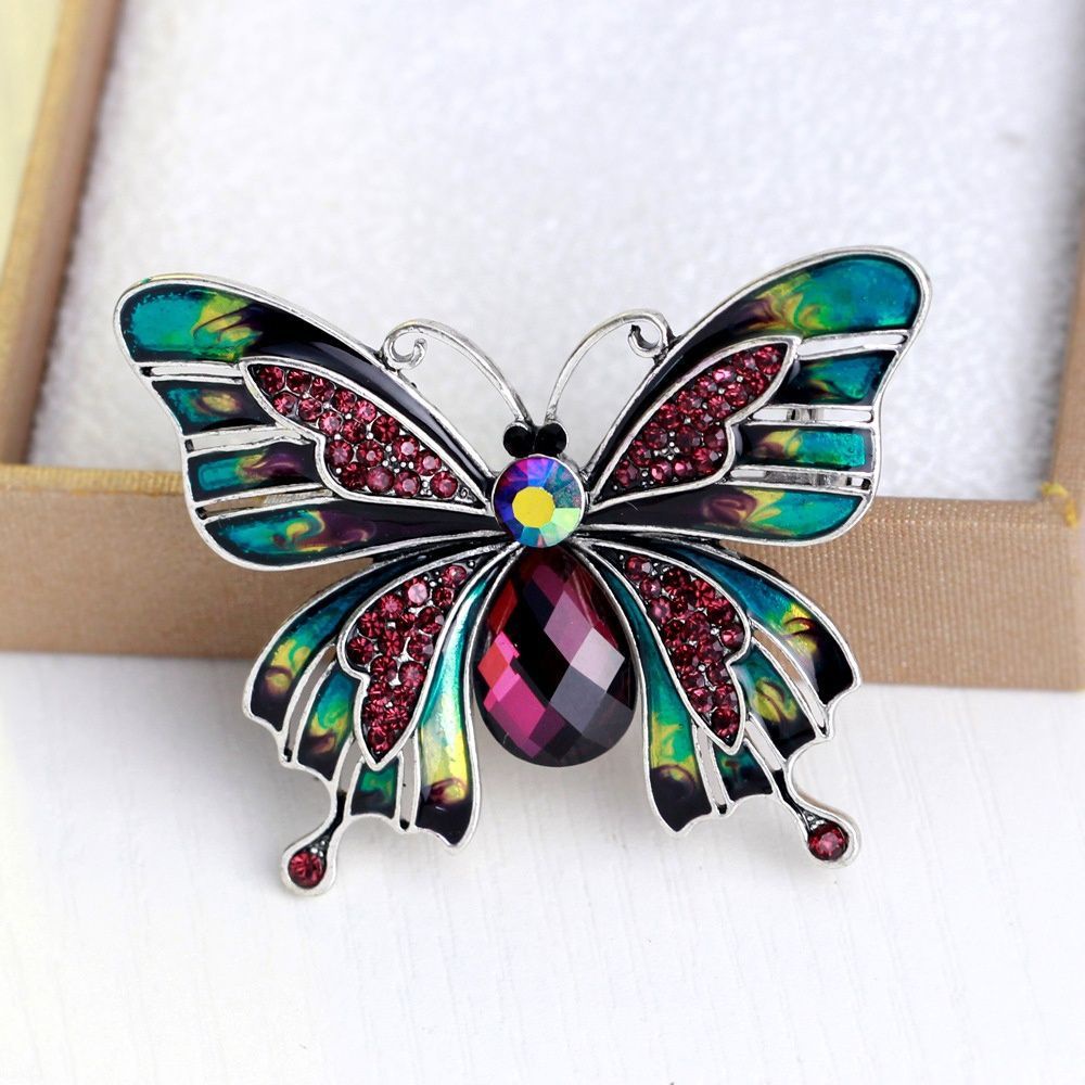 Bros Bentuk Kupu-Kupu Bahan Alloy Untuk Wanita Butterfly