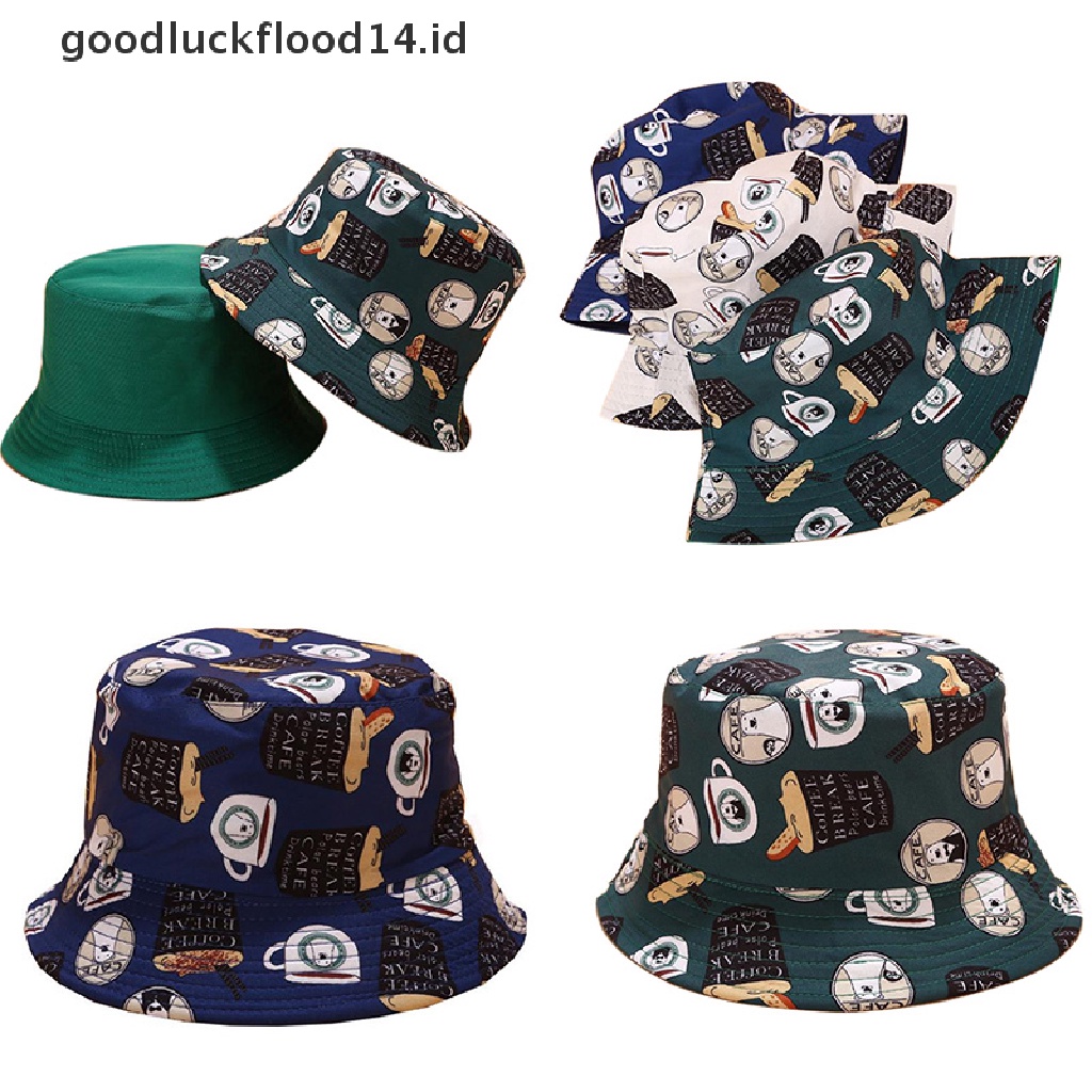 [OOID] 2019 Double Side Printed Animal Bucket Hat Fisherman Outdoor Travel Sun Cap New ID