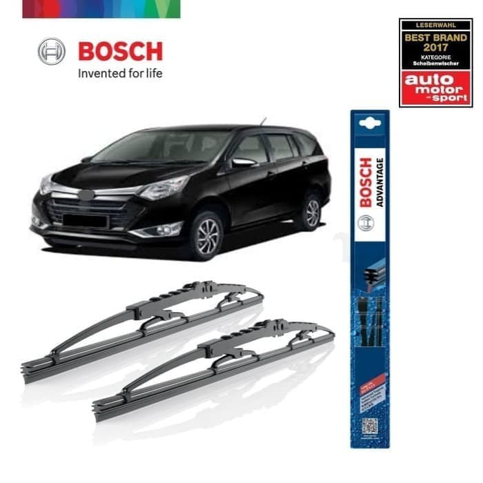 Wiper Blade Calya Sigra BOSCH Sepasang Advantage 17-22&quot; ORIGINAL