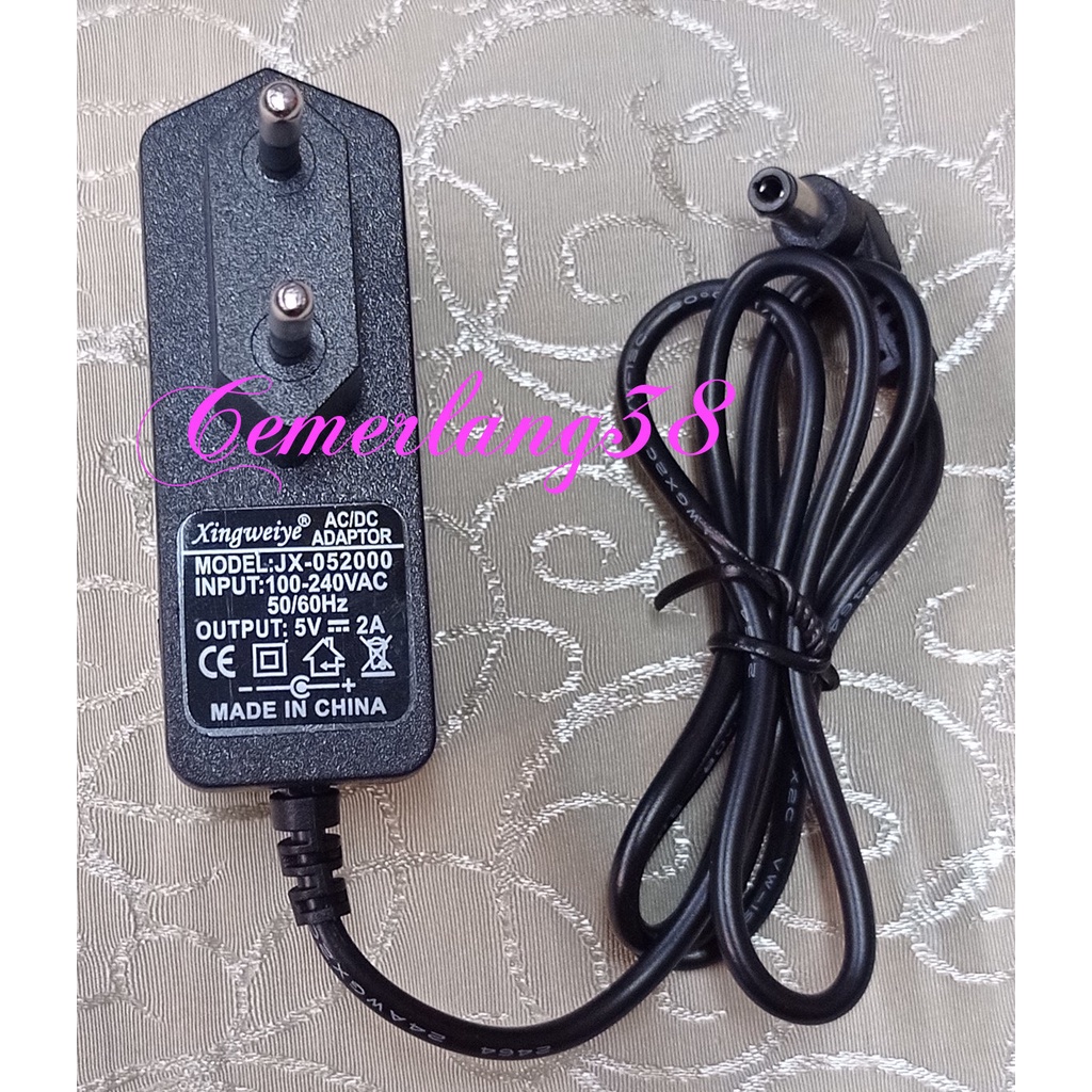 AC ke DC Adaptor 5V 2A BK Switching Adapter Charger 5 V 2 A 10 W Power Supply 5 Volt 2 Amper 10 Watt