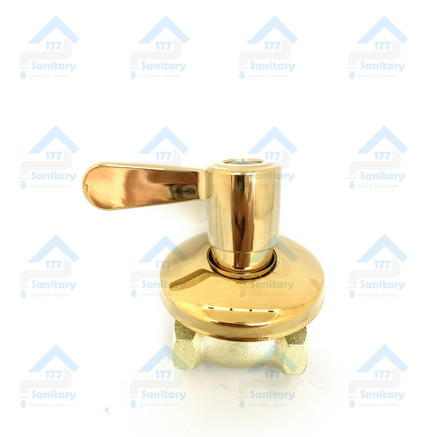 Stop Kran Tanam Antik Gold - Kran Keran air Valve Wall Shower Tembok Minimalis