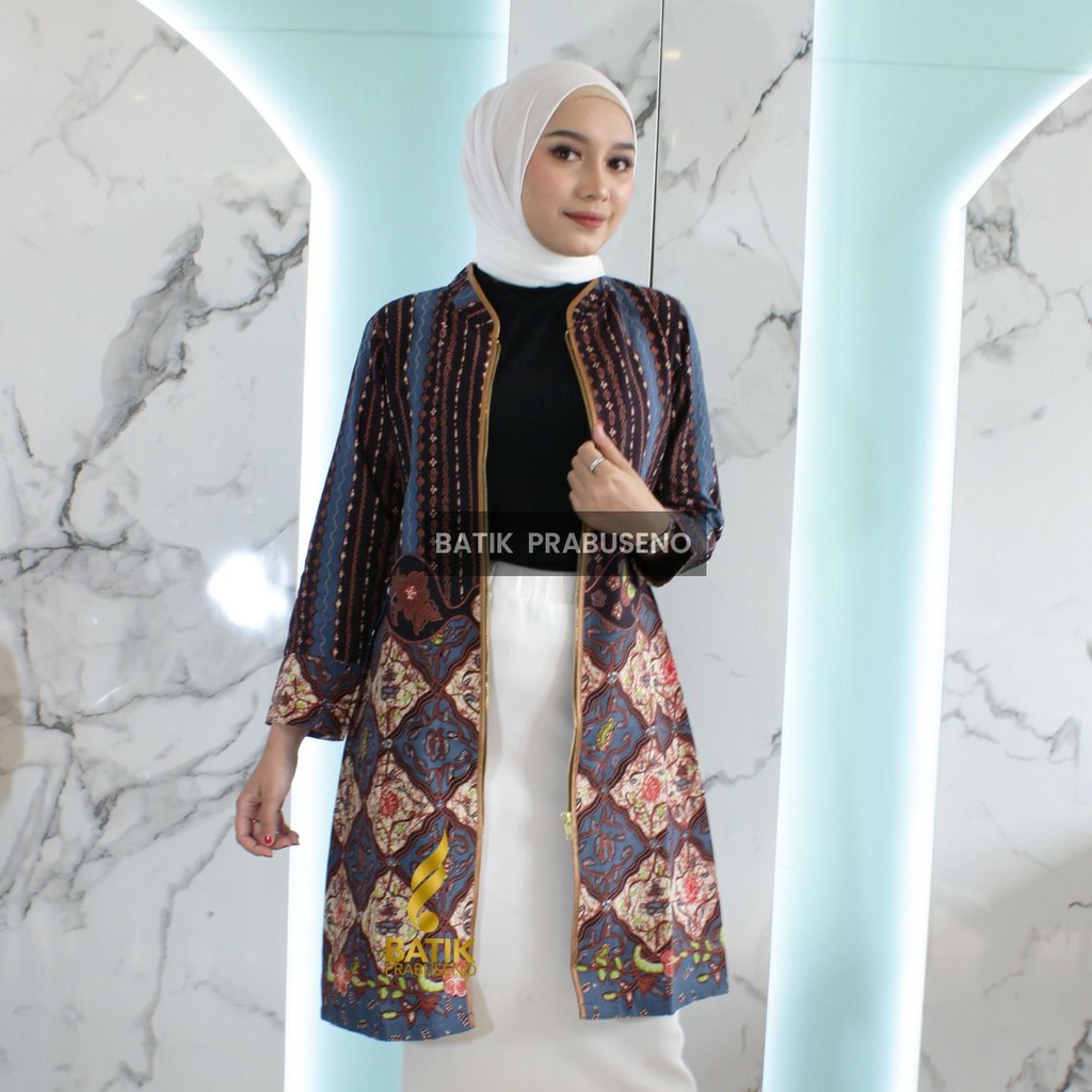 Batik Prabuseno - MARYAM Tunik Batik Wanita Lengan Panjang