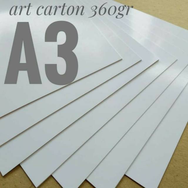 

( 50 Lembar )Kertas Art Carton 360 Gsm / Karton Glossy Uk A3 29.7cm X 42cm