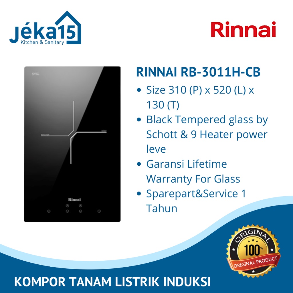 Rinnai RB- 3011H-CB Kompor Induksi Tanam