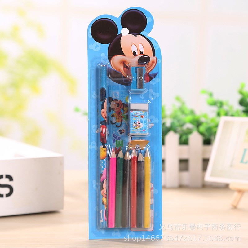 Set Alat Tulis Anak Pensil Warna Anak Karakter Lucu Murah Produk Import h103 Al B9