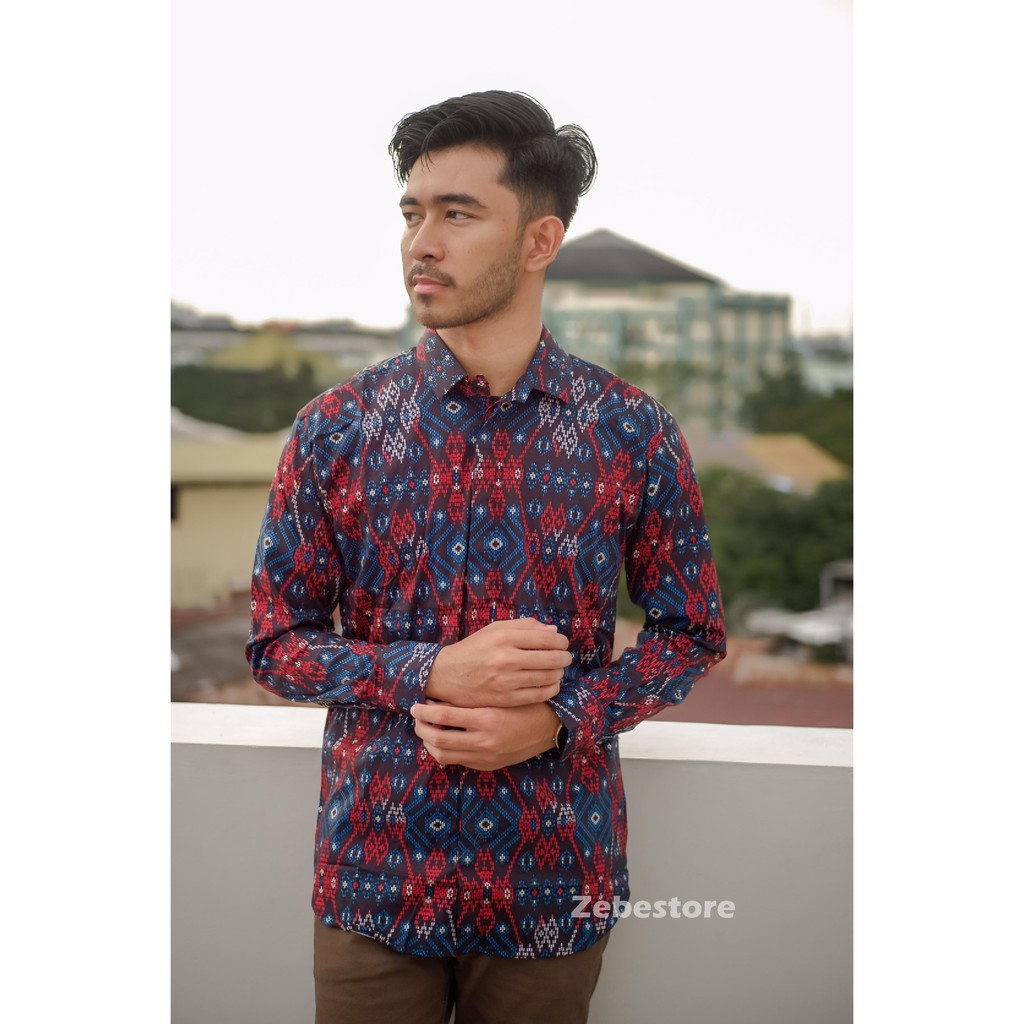 Zebestore Kemeja Batik Songket Kemeja Laki Laki Batik