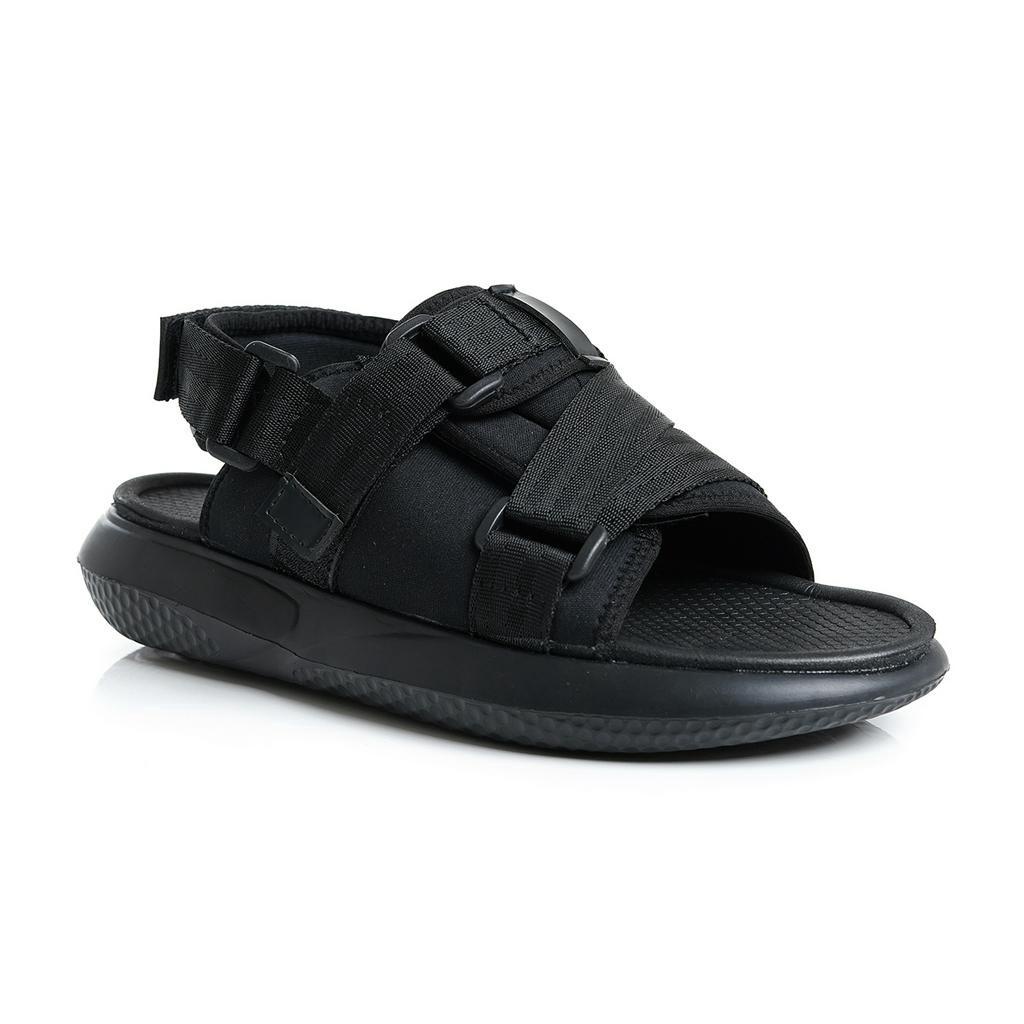 sandal kasual pria wanita volkerfootwear dragon mock up fullblack