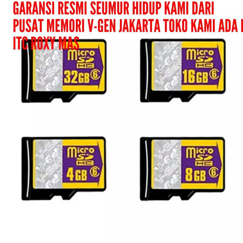 MEMORI HP V-GEN 16GB CLASS 6 GARANSI RESMI