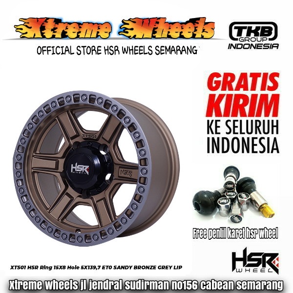 velg mobil hsr wheel ring 15 lubang 5x139,7 velg offroud gratis ongkir