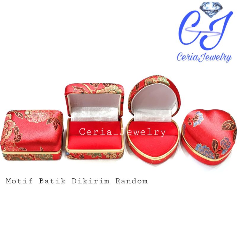 Kotak Cincin/Kotak Perhiasan Motif Batik Bahan Import - Perlengkapan Perhiasan/Kotak Perhiasan