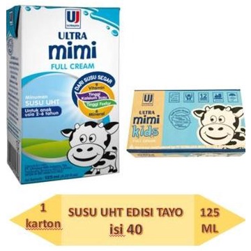 

(BISA COD) SUSU UHT ULTRA MIMI 125ml FULLCREAM 40 pcs GRATIS ONGKIR Kode 425