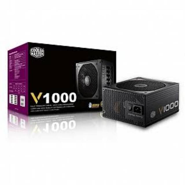 Cooler Master V1000 80 Plus Gold, Power Supply 1000W ATX Hitam