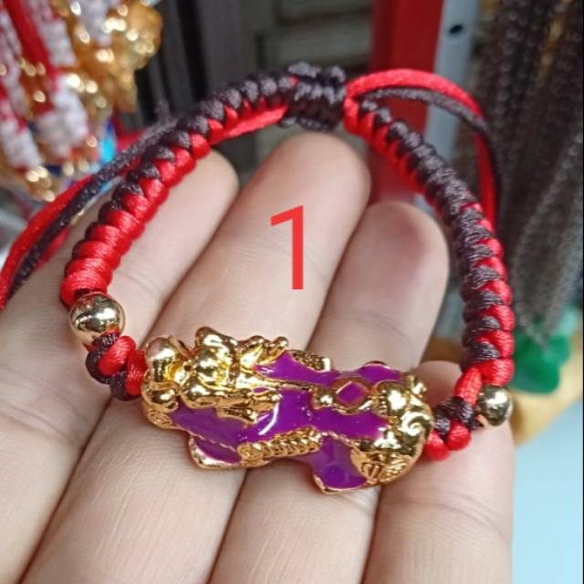 Gelang tali merah pexui 3 D kombinasi