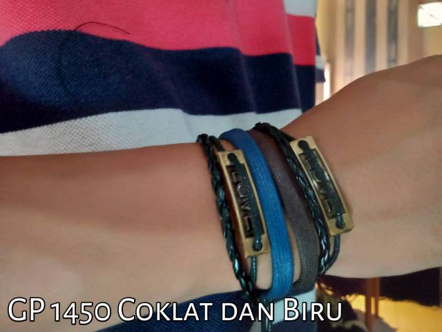 Gelang kulit GP 1450 TULISAN | LEATHER BRACELET | KIIYOOMII