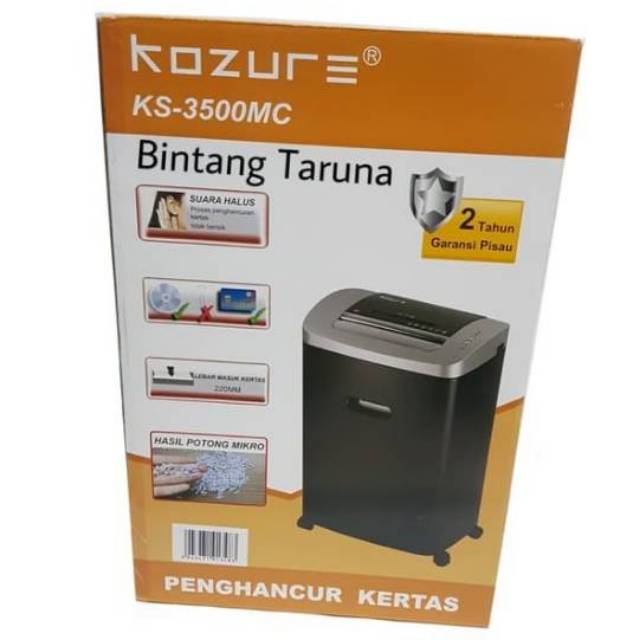 Paper shredder Kozure KS-3500MC Mesin penghancur kertas Kozure KS3500MC Garansi Resmi 1 Tahun