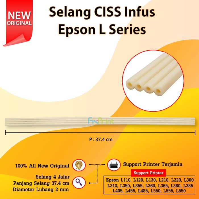 Selang CISS Infus Printer Epson L Series L110 L120 L210 L300 L350 L355