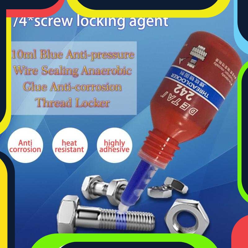 Bayar Ditempat DETAI Cairan Liquid Threadlocker Blue Anaerobic Sealant Glue 10ml 242