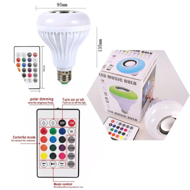 LAMPU SPEAKER MUSIK BLUETOOTH/LAMPU SPEAKER LED MURAH